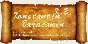 Konstantin Baračanin vizit kartica